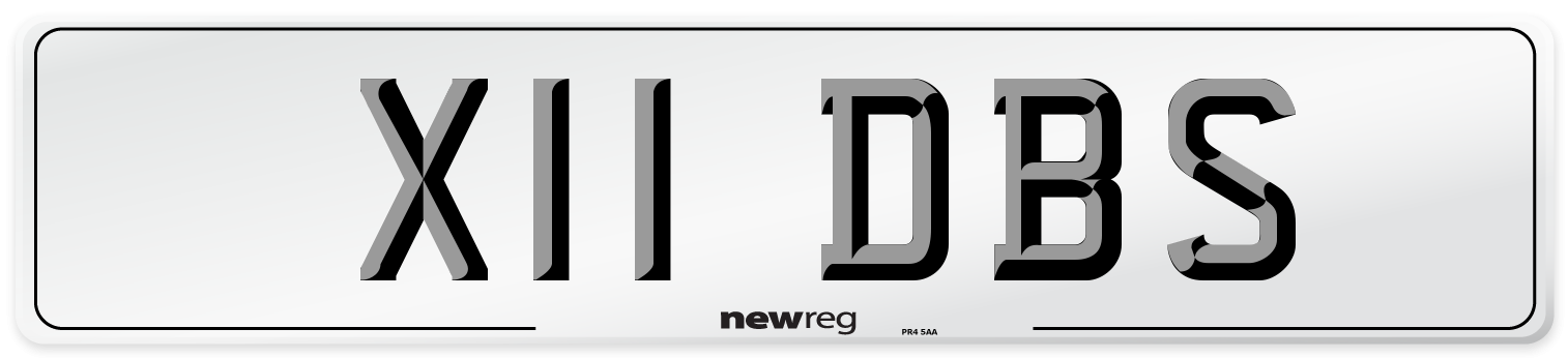 X11 DBS Number Plate from New Reg